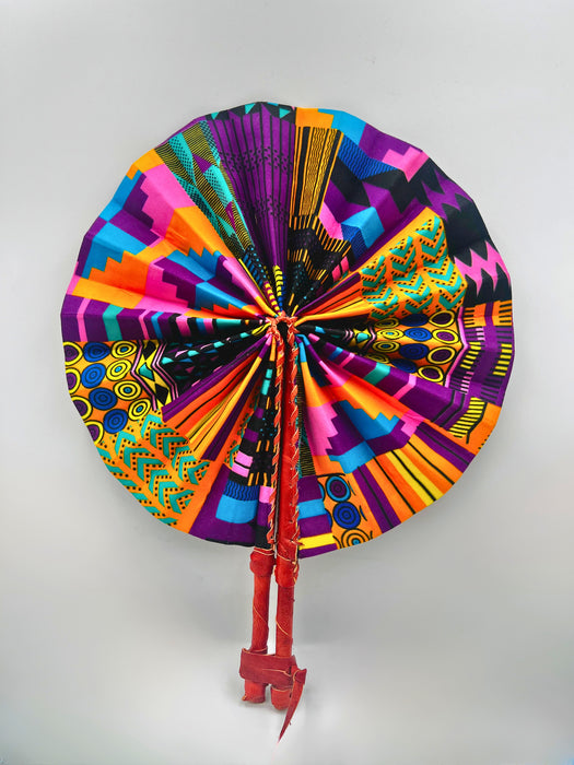African print fan