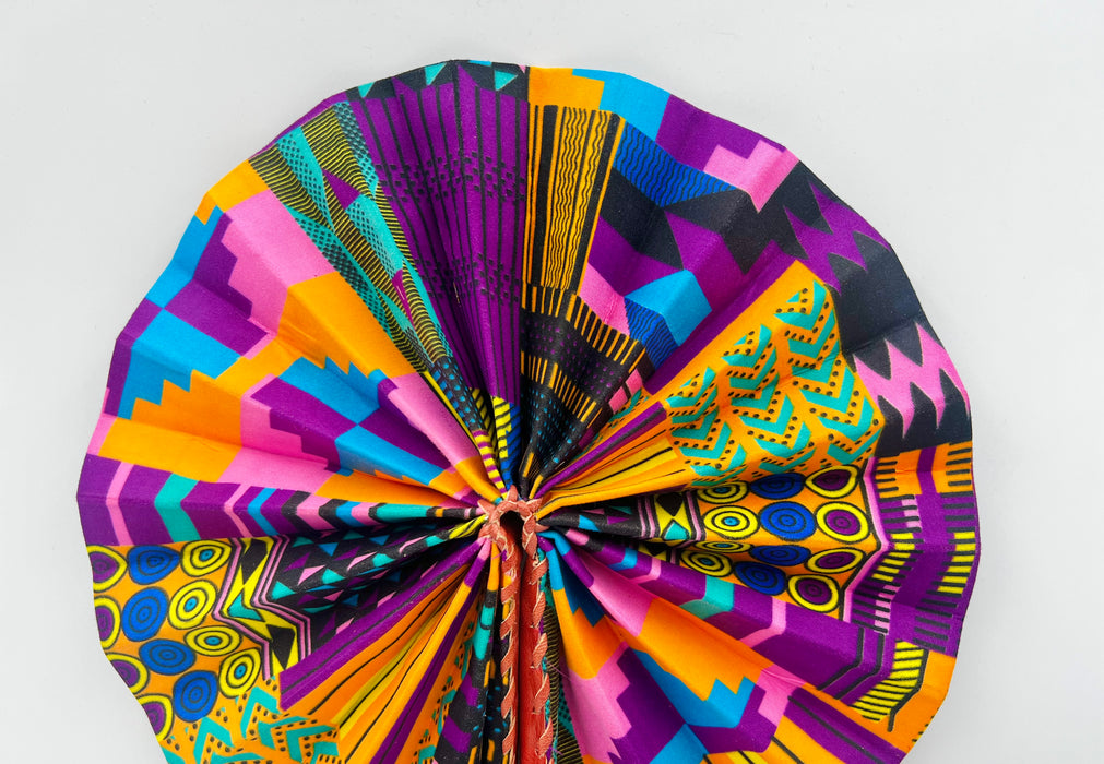 African print fan