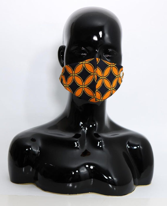 Orange and Black Face Mask